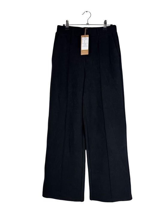 OGL Pants - OGL FuzzLuxe Black High Waisted Straight Leg Pull on Pant